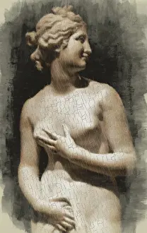 Greek Mythology Figure Drucke: Creative illustration of Venus statue