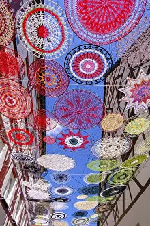 Central Europe Historic City Center Image Drucke: Crocheted dreamcatcher, artwork