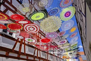 Historic Old Town Bavaria Drucke: Crocheted dreamcatcher, artwork