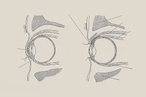 Human Eye Anatomy Drucke: Cross-sectional view of the human eye