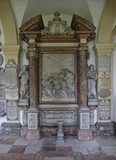 Crypt Arcades In Austria Drucke: Crypt arcades, grave counters in the arcade of St