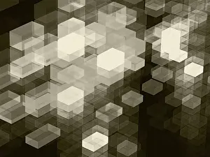 Digitale Kunst Drucke: Kubus-Hintergrund - abstrakte computer-generierte Bild.