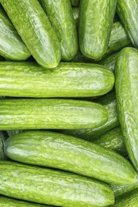 High Angle View Of Vegetables Drucke: Cucumbers Cucumber Vegetable Background from above