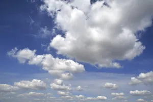 Europe Cloud Formations Drucke: Cumulus clouds and altocumulus clouds