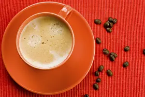 Red Coffee Cup Drucke: Cup of coffee in red