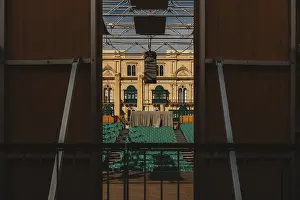 Abandoned Theater Building Drucke: Behind the curtains, A view of the stage
