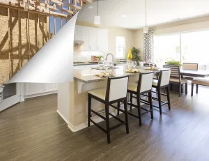 Custom Kitchen Design Drucke: Custom kitchen with page corner flipping to construction framing