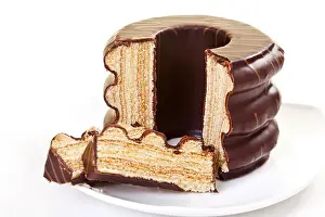 Layered Dessert Drucke: Cut spit cake