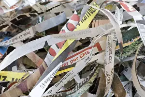Environmental Protection Tips Drucke: Cutted newspaper