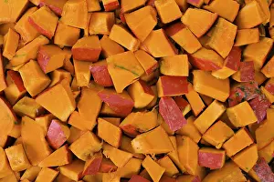 Vitamin Rich Vegetables Drucke: Cutted pumpkins
