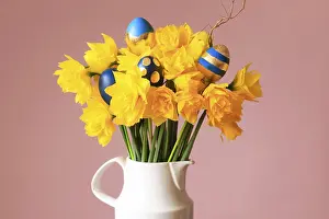 Easter Eggs Dresden Drucke: Daffodils and Easter eggs, Dresden, Saxony