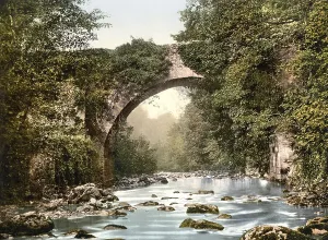 Irish Republic Landmarks Drucke: The Dargle Bridge, County Wicklow