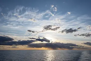 North Sea Sunset Drucke: Dark clouds over the North Sea