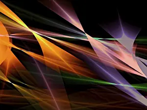 Fractal Art Design Drucke: Dark geometric abstract background - computer-generated image
