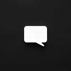 Barren Landscape Drucke: Dark surface with chat bubble