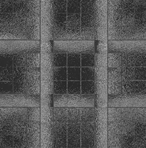 Geometric Shape Design Drucke: Dark textured surface with intersecting lines creating geometric shapes in an abstract grid pattern