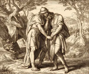 Christian Scripture Drucke: David and Jonathan, Old Testament