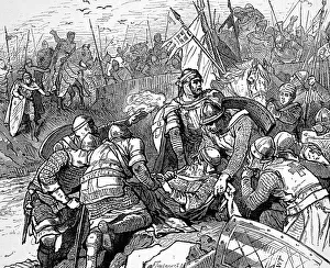 Vintage Styled Historical Image Drucke: The Death of Frederick I, Frederick