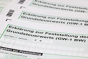 Tax Declaration Form Drucke: Declaration for the determination of the property tax value