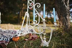 Decorative Flower Arrangement Drucke: Decoration candlestick
