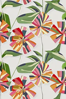 Geometric Decorative Item Drucke: Decorative abstract flowers vector seamless pattern