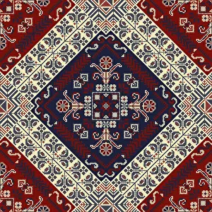 Palestinian Seamless Pattern Drucke: Decorative Palestinian seamless pattern in colors