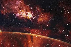 NASA Furnished Image Drucke: Deep space. Awesome science fiction render