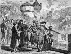Southern Germany Depiction Drucke: Demand for the surrender of Weinsberg