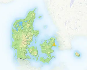 Drucke von Dänemark, Schattendachkarten Karte Drucke: Dänemark, Schattendachkarte.