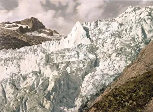 Rhone Glacier Drucke: Der Rhonegletscher, Rottengletsche
