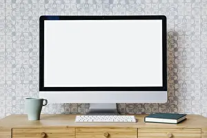 Digital Communication Symbol Drucke: Desktop pc concept (1)