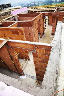 European Residential Buildings Drucke: A detached house is built in solid construction with bricks