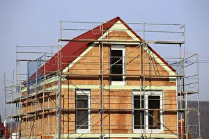 Detached House Construction Drucke: Detached house under construction