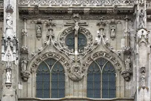 Germany Historic Landmark Drucke: Detailed view of the main facade