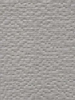 Minimalist Decorative Item Drucke: A detailed view of a textured gray wall with a brick pattern