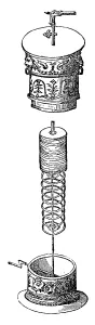 Drucke von Details des Mechanismus, antike gravierte Illustration. Magasin Pittoresque 1847 Fotorealistische Kunstwerke Drucke: Details des Mechanismus, antike Gravierung.