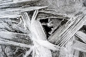 Ice Crystal Formations Drucke: Details, shapes and structures of ice