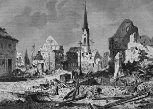 Die Zerstörung auf der Hauptstraße von Kehl