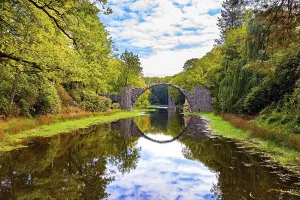 Volcanic Rock Formations Drucke: The Devil's Bridge on the Rakots River