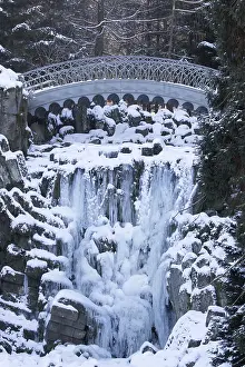 Icicle Formation Germany Drucke: Devil's Bridge during winter