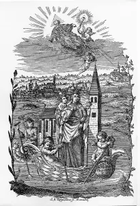 Pilgrim Churches In Bavaria Drucke: Devotional image by J.A. Zimmermann