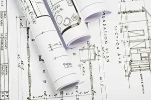 Architectural Design Drucke: From different blueprints
