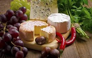 Diverse Cheese Selection Drucke: Different cheese types