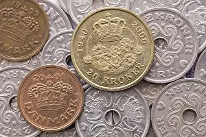 European Currency Crisis Drucke: Different coins of Danish Krone