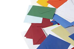 Colorful Envelopes Drucke: Many different coloured envelopes