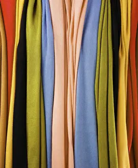 Deserted Colorful Scene Drucke: Different coloured fabric panels