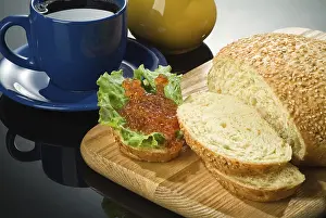 Studio Food Photography Drucke: Different kinds of bread on a studio background