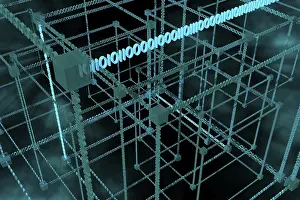 Symbolic Image Drucke: Digital code, illustration