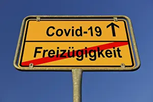 Social Distancing Restrictions Germany Drucke: Digital Composing, symbol image