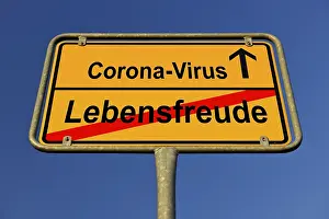 Social Distancing Restrictions Germany Drucke: Digital Composing, symbol picture